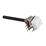 10 K, 20 %, línea, 0,4 W. WITTKOWARE - Potenciómetro mono con interruptor y eje de 6 mm, 10 K, 20%, lin, 0,4 W