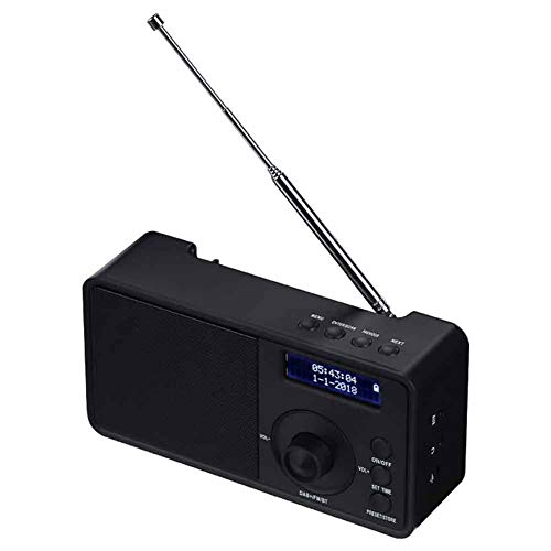 Preisvergleich Produktbild Yehyep Tragbares Digitalradio, DAB / FM-Radioempfänger, kabelloser Bluetooth-Lautsprecher Big Power mit LCD-Bildschirm Schwarz Kompatible TF-Karte