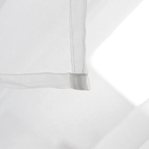 Deconovo Ösenvorhang Transparent Vorhang Voile Gardinen Voile 245×140 cm Weiß 2er set - 8