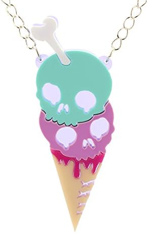 Cherr Yloco Pendant Necklace Skull Ice Cream Necklace