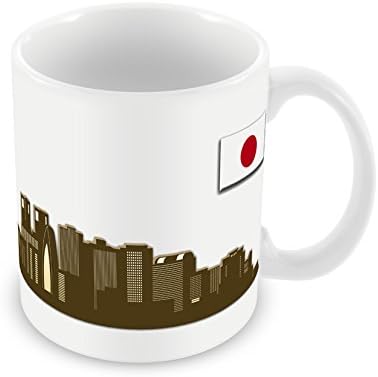 Mug showing the main buildings that make up the skyline of Tokyo