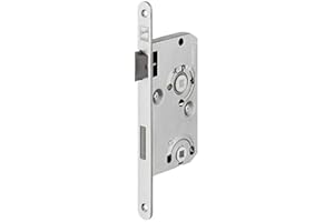 JUVA Einstemmschloss Zimmertür Einsteckschloss 78 mm mit Flüster-Falle - H10402 | WC - Badezimmer | Zimmertür-Schloss für DIN-Rechts Türen | MADE IN GERMANY | 1 Stück - Türschloss silber für Toiletten