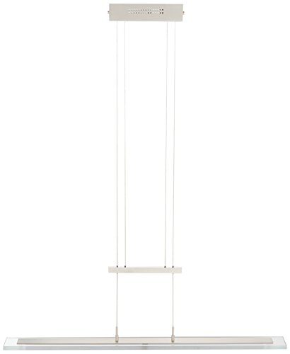 Preisvergleich Produktbild Knapstein Pendelleuchte, mattnickel, Glas klar / rand satiniert GKS-51.458.05