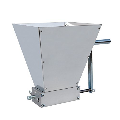 ECO-WORTHY New Stainless 2 Rollers Grain Mill Barley Crusher Malt Home Brewing Grain Cereal Crushing