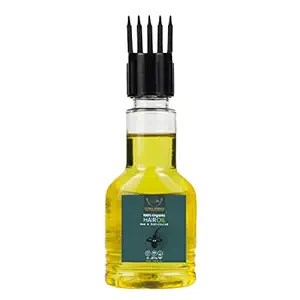 LEEBHA HERBALS 100% Organic HAIR OIL - Ayurvedic Oil For Hair Fall Reduction | Anti dandruff And Hair Growth | Raw & Unfiltered - A Handmade Product - 50ml/1.69 ft. oz - Pack of 1