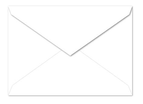 50 - 4 1/8 X 5 1/2 White Vellum Envelopes Pointed Flap