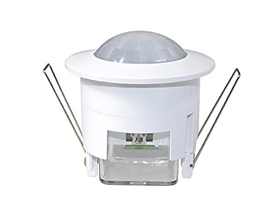 Maclean MCE20 Couvertures Mouvement Infrarouge Capteur Détecteur de Mouvement 360 ° Pyro PIR capteurs Blanc 6 m 6 m 1200 W 1200 W