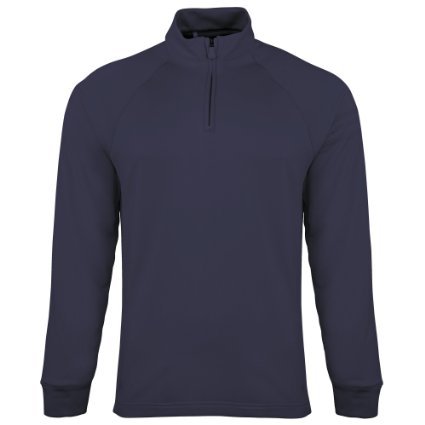 Adidas Golf Mens Performance Sports 1/4 Zip Training Top / Outerwear (XL) (Navy)