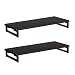 Produktbild SONGMICS Bildschirmständer, Monitorständer, Stabiler Tisch-Organizer für Computer, Laptop, Monitor, 59 x 8 x 25 cm (B x H x T), Metallrahmen, Schwarze Holzmaserung LMS18BR