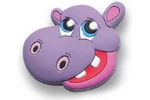 Stolmet New Colourful Pretty Animal Print Rubber Knobs/Handles Kids Children Wardrobe Drawer Cabinet Cupboard ! Novelty ! (Hippo)