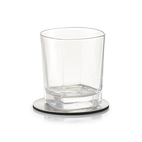 Zeller 27234 Glas-Untersetzer-Set, 7-teilig, Edelstahl 10 x 10 x 10 cm - 3