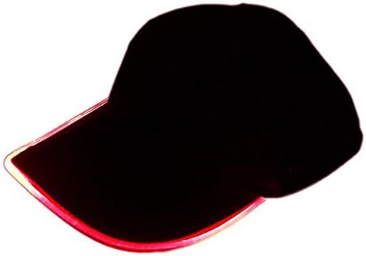 LED Hat,Onlylove Multicolor LED Fiber Optic Illuminated Lights Light Stage Performance Tide Lighted Glow Club Sports Athletic Travel Tour Hat Baseball Bar Party Flash Cap Christmas Red