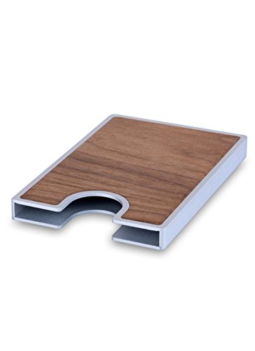 wood plop walnut : hochwertiges Festplattengehäuse (7mm) mit UASP aus eloxiertem Aluminium mit Holzeinlage - 6
