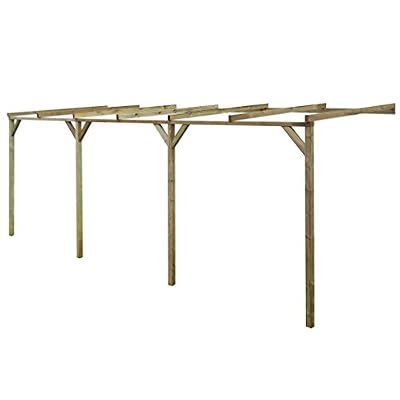 Vidaxl pergola murale en bois 2 x 6 m
