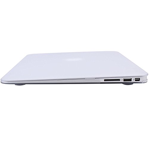 STONG Matte Gummierte Harte Schutzhülle für Macbook Air 13“ Hülle Cover Schale Schutz Hülle Tasche Silicon Case Shell Hard Plastik mattiert SchutzTasche + tpu Tastatur-Schutzfolie (Weiß) - 6