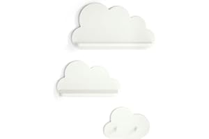 Mamas & Papas White Cloud Shelves and Coat Hook Set