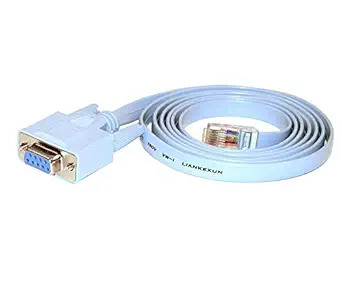 Tablor 9-Pin DB9 Serial RS232 Port to RJ45 Cat5 Ethernet LAN Rollover Console Cable Switch Line 1.5 Meter