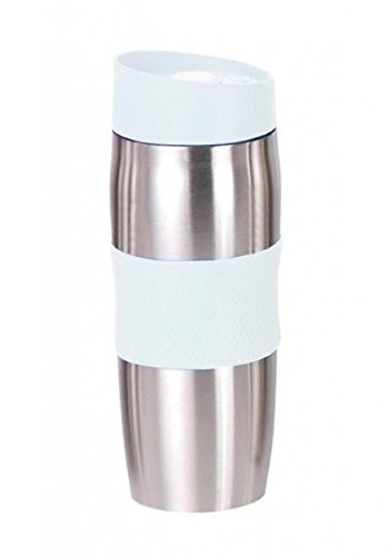Thermobecher – Trinkbecher – Edelstahl/Kunststoff – 380 ml – Isolierbecher – Kaffeebecher – Coffee to go Becher – Farbe wählbar, Farbe:Weiß - 2