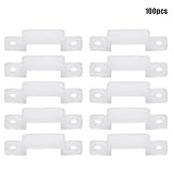 Estos clips de sujeción de silicona se pueden utilizar para asegurar cualquier tira flexible LED de hasta 10 mm de ancho x 4 mm de altura, 3 piezas son suficientes para 1 metro.