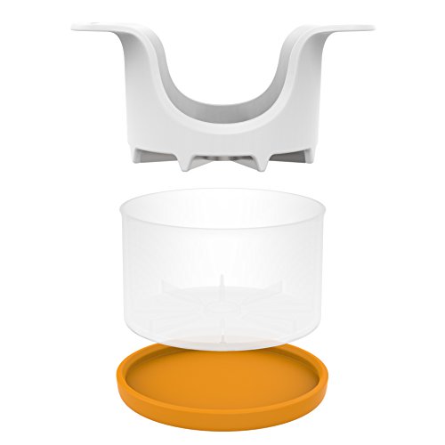 Fiskars Apfelteiler mit Behälter, 16,4 x 12,7 x 7,8 cm, Kunststoff/Stahl, Functional Form, Weiß/Orange, 1016132 - 2