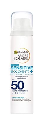 Garnier Ambre Solaire Sensitive Expert+ Brume Protectrice Visage & Cou FPS 50 75ml