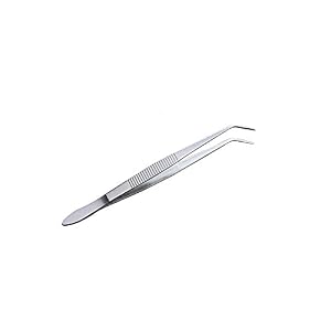 2Pcs Professional Stainless Steel Forceps Tweezers Straight and Curved Tip Precision Eyebrow and Splinter Removal… - Image 2