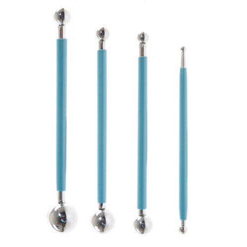 Estecas metálicas Modecor para modelar flores (4 ud)