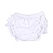 La Vogue Baby Girls Boys Ruffle Pants Knickers Bloomers Nappy Cover (M, White)