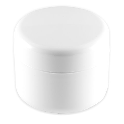 5er Set Leerdose Geltiegel weiss – 50ml Leertiegel Doppelwandig mit Abdichtscheibe und Schraubverschluss – Lebensmittelgerecht - 2