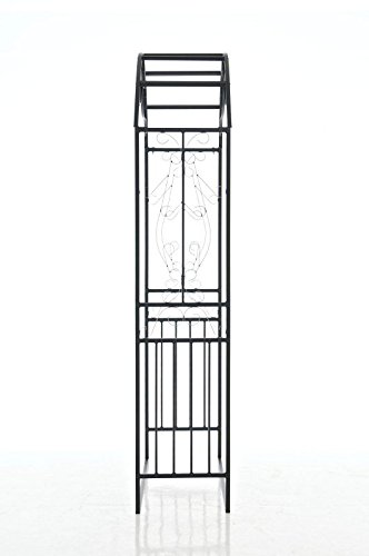 CLP Metall-Rosenbogen, prunkvoll, Eisen pulverbeschichtet, Höhe 220 cm, Breite 120 cm, Tiefe 44 cm schwarz - 3