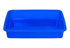 Pacificdeals Cat Litter Tray 18x13.5 Inch Prevent Throwing of Cat Litter Durable Lightweight Easy to Use and Reduces Odor Perfect Starter for Pee Potty Toilet Training for Cats or Kittens - Multicolor