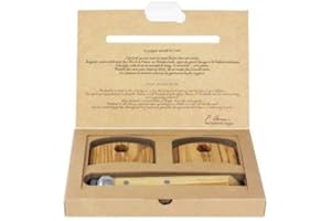 Cristel Lot de 1 poignée et 2 poignées latérales - Castelline - Amovible - Olive Wood. Argenté SPPLCXBO