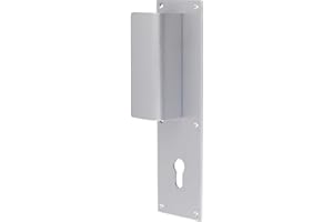 DUVAL BILCOCQ DFA33227 Duval BILCOQ, Aluminium pour Porte palière, Clé I, Argent, Poignée réversible, Plaque est livrée percée et fraisée 6 Trous pour vis de 3mm