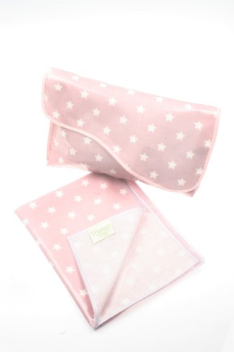Compact Mini Changing Bag and Mat by Messy Me (Dusty Pink Oilcloth)