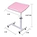 Produktbild AHB Stabile Mobile Computer Schreibtisch Lazy Bed Schreibtisch, einfache Home Student Schlafzimmer Schreibtisch Beistelltisch Computer Schreibtisch Bett mit Notebook (Farbe : Pink)