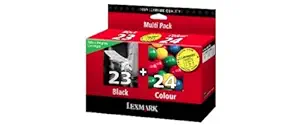 Lexmark's exclusive pigmented and dye-based color ink 23/24 COMBO PACK- Black