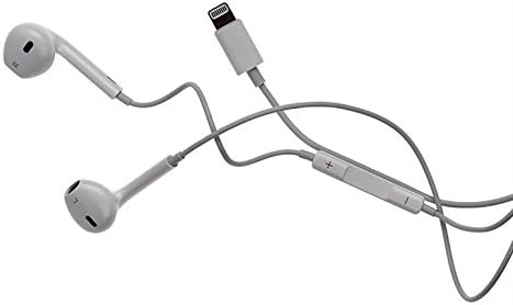 Genuine Apple EarPods with Lightning Connector Headphones Earphones for iPhone X / 8 / 8 Plus / 7 / 7 Plus - White - Bulk Packed / Frustration Free Packaging / No Retail Packaging