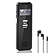 Produktbild Diktiergerät Digital, Vannico 1536Kbps 8GB HD LCD Digitales Audio Aufnahmegerät mit Mikrofon Spracherkennung Lautsprecher Diktiergerät Sprachaufnahme Voice Recorder LCD Display