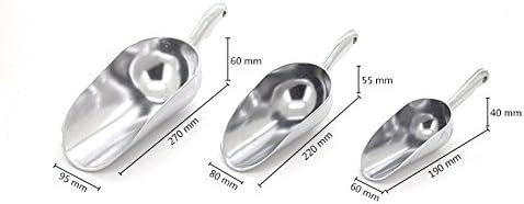 Food Shovel-Auykoop Metal Aluminum Ice Scraper Food Buffet Candy Bar Scoops Flour Shovel Kitchen Coffee Baking Tools