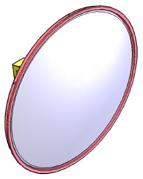 Safety Convex Mirror Indoor 60 cm with adjustable wall fixing base by doorado - 7