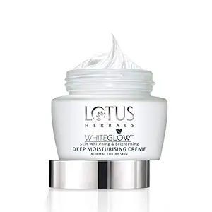 Lotus Herbals White glow Skin Whitening and Brightening Deep Moisturising Cr?me Spf 20 Pa+++, 40 g