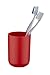 Produktbild WENKO 21213100 Zahnputzbecher Brasil Rot - Zahnbürstenhalter, absolut bruchsicher, Thermoplastischer Kunststoff (TPE), 7,3cm x 7,3cm x 10,3cm, Rot