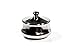 Shaving bowl ELEGANT stainless steel with lid
