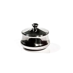 Shaving bowl ELEGANT stainless steel with lid - Image 2