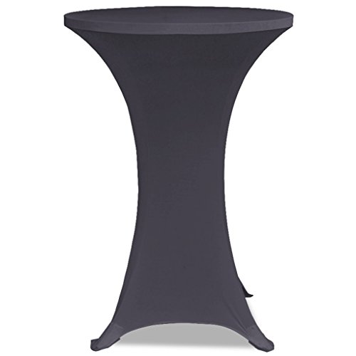 vidaXL 2x Stehtischhusse Stretch Hussen für Bistrotisch Stehtischhussen 80 cm Anthrazit - 3