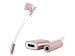 Produktbild Lightning Dual Doppel Adapter Kabel 2 in 1 Splitter Ladekabel + Kopfhörer Anschluss 3.5mm Audio AUX Klinken Stecker für Apple iPhone 7, 7 Plus, 6, 6s, 6 Plus, 6s Plus, 5, 5c, 5s iOS10 geeignet Rosa