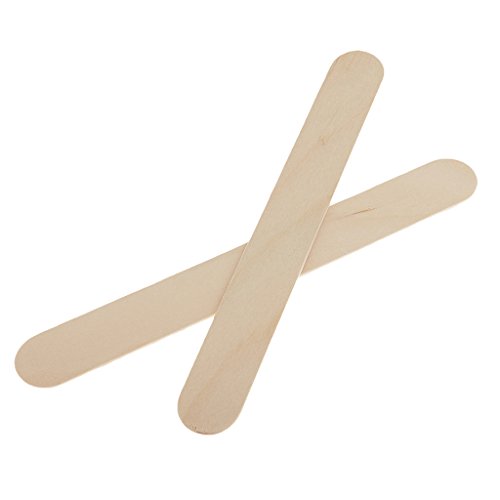MagiDeal 50 Stück Holz Stäbchen, natur Birkenholz, 15*1.8*0.2cm als Rührstäbchen, Holzspatel - 6