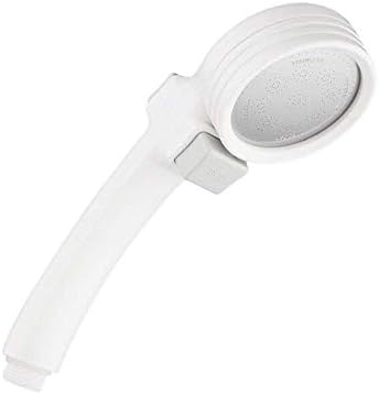 Lvcky 1Pc White Handheld Shower Head Replacement with ON/OFF Pause Switch High Pressure Rainfall Bathroom Shower Plating Panel