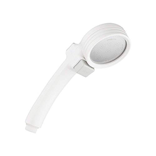 Lvcky 1Pc White Handheld Shower Head Replacement with ON/OFF Pause Switch High Pressure Rainfall Bathroom Shower Plating Panel