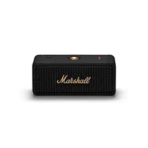 Marshall Emberton 20 Watt Wireless Bluetooth Portable Speaker (Black and Brass)